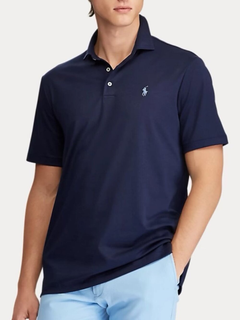 Polo Ralph Lauren Classic Fit Navy Blue Polo Shirt Men's XS 100% Cotton Preppy